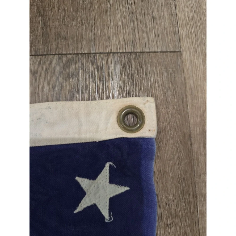 Vintage 3x5 Storm King Cotton American Flag – 50 Stars Sewn Stitched
